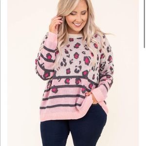COPY - Pink Cheetah Print Sweater